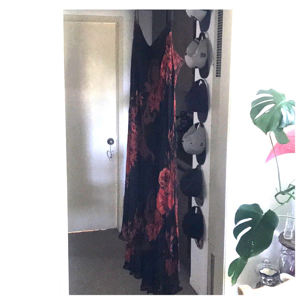 00s floral flowy maxi dress - Size 10